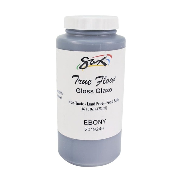 Sax 2019249 1 Pint True Flow Gloss Glaze; Ebony